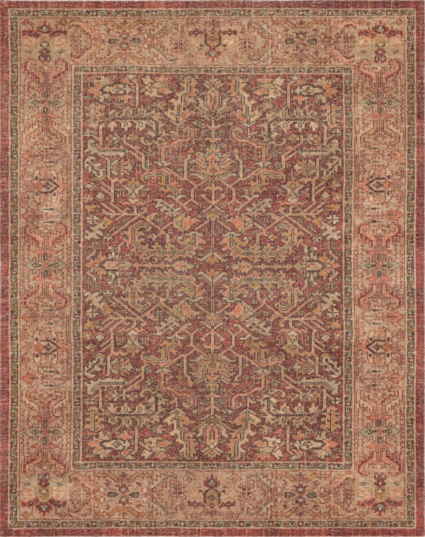 Traditional area rug in a beautiful red mix design