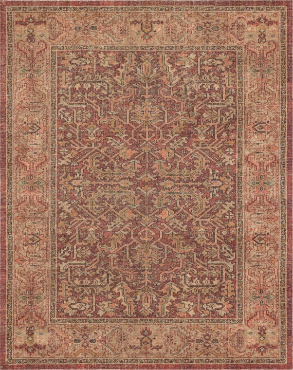 Traditional area rug in a beautiful red mix design