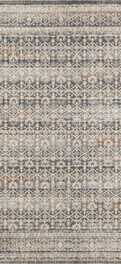 Traditional area rug with subtle distressed accents in grey